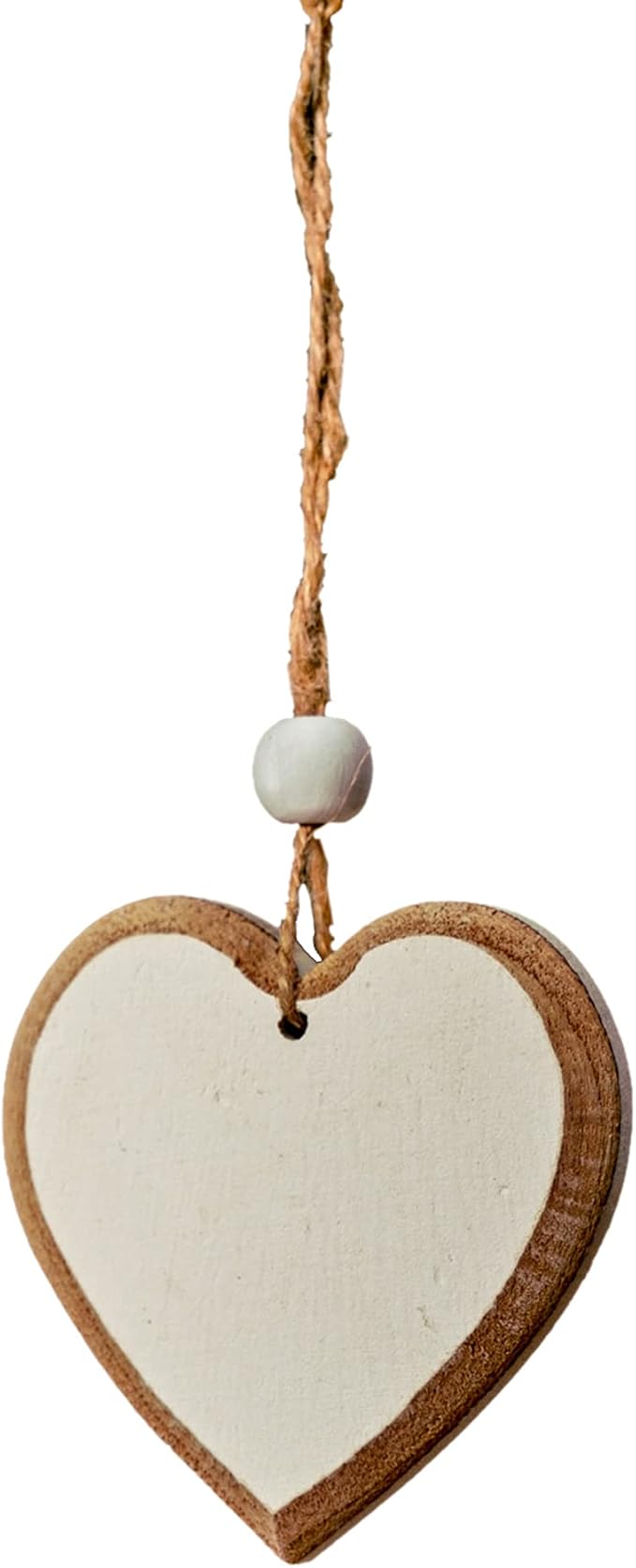 Sun&Beam Heart-Shaped Wooden Decorative Hanging Handmade Hearts Ornaments for Wedding Party Valentine Christmas Home Decoration Car Décor (B-#3, 1Pcs)