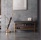 Metal Umbrella Stand At The Entrance, Freestanding Circular Umbrella Holder With Space For Canes And Walking Sticks. Ideal for Hotels, Entryways, Offices, and Hallways，25X10inches (gold)
