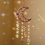 Artilady Dream Catcher for Girls - Purple Butterfly Small Moon Dream Catchers with Crystals Cute Room Decor for Teen Girls Boys Boho Bedroom Wall Home Decorations Birthday