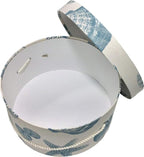 Sarah's Hat Boxes Classic Shells Hat Box – 14.75" x 7.5" (Dia. x Ht.) Handmade in USA – Odorless Non-Toxic Adhesive, Cording Handle – Premium Storage for Hats & Accessories
