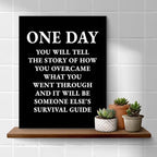 Inspirational Quotes Wall Art Decor, Black Office Decor for Men, Motivational Success Canvas Painting Positive Affirmations Posters Artwork for Home Office (8 X 10 Inches, Framed)