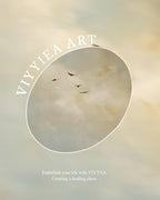 VIYYIEA Vintage Gold Framed Wall Art for Living Room,【Above The Clouds】-(10L x 8W)