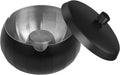 Ashtray for Cigarette JSVER Stainless Steel Ashtray, Smokeless Odorless Ash Tray with Lids, Tabletop Ashtrays For Home Office Outdoor Balcony (Black)