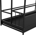 Commercial Metal Umbrella Stand Rack – Heavy Duty Free Standing Organizer with Removable Drip Tray, Entrance Umbrella Organizer for Entryway Home Office Hotel, 26.8x12.6x27.6in (Black)