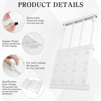 5 Pcs Closet Tension Shelf Rod Expandable Adjustable 10.83-18.3 inch Shelf Locker, Wardrobe Storage Organizer, Cabinet Layered Divider Separator, for Cabinet Kitchen Bathroom