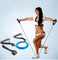 Single Resistance Bands, Workout Bands with Handles and The Exercise Bands with Door Anchor, Suitable for Resistance Training, Physical Therapy, Home Workouts, Boxing Training
