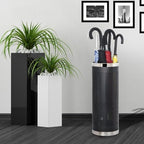 Stainless Steel Umbrella Stand Umbrella Storage Bin Space-Saving Perforated for Home Office Entryways Hotels (B)