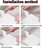 4 Pack Drawer Dividers for Clothes, 3.94" High 11.05"-17.32" Adjustable Expandable Dresser Drawer Organizer, Clear Plastic Separators for Dresser, Baby Clothing, Underwear, Cosmetic