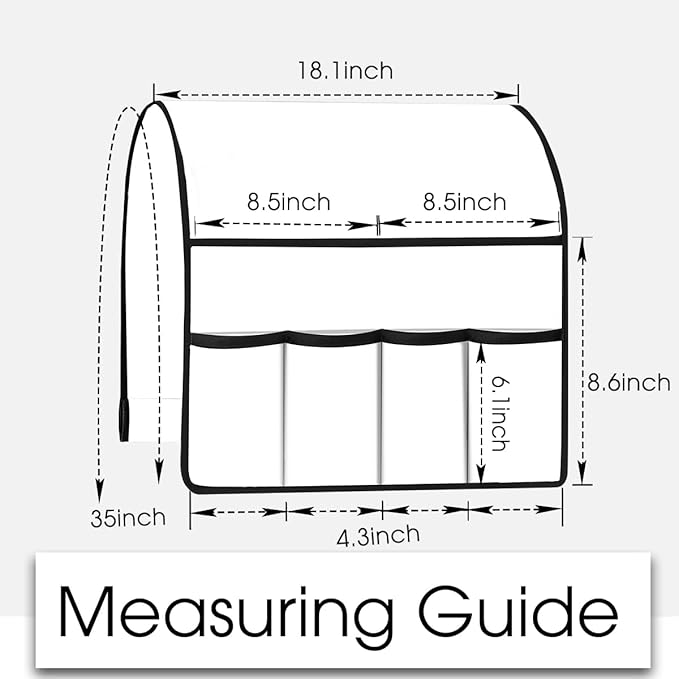 Joywell Remote Control Holder for Couch, Armchair Caddy Recliner Armrest Organizer Non Slip Sofa Arm Chair Caddie with 6 Pocket Storage for Magazine, Tablet, Phone, iPad, Grey