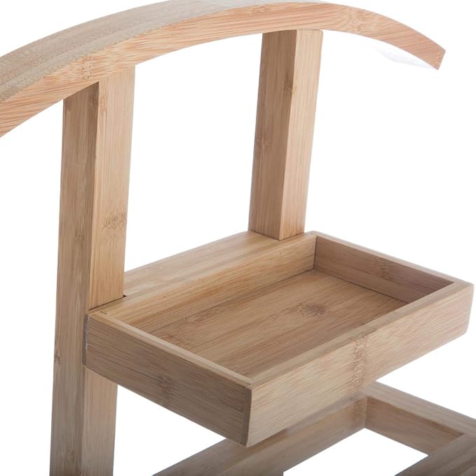 5FIVE Multi-Use Bamboo Valet – Clever Practical – Wood Colour