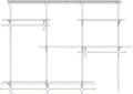 4-6 Ft Closet Organizer System, Adjustable Metal Wire White Closet System, Expandable Walk in Closet Organizers and Storage System, Closet Shelves with Hanging Rods