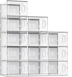 SEE SPRING X-Large Shoe Storage Box Fit Size 11, Clear Plastic Stackable Shoe Organizer for Closet, Space Saving Sneaker Shoe Rack Containers Bins Holders for Entryway, 12 Pack Clear