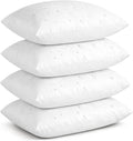 Oubonun 12x20 Outdoor Pillow Inserts (Pack of 4) - Square Waterproof Throw Pillow - Decorative Throw Pillows Insert for Couch Sofa Bed Patio Furniture - White Pillows