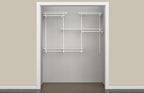 ClosetMaid ShelfTrack Wire Closet Organizer System, Adjustable from 4 to 6 Ft., With Shelves, Clothes Rods, Hardware, Durable Steel, White