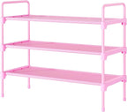 Kitsure Shoe Rack for Closet, Sturdy and Long-Lasting Shoe Shelf, Shoe Rack for Entryway, Personalized DIY Shoe Organizer, Shoe Rack Organizer for Space-Saving, 27.6" x 11.8" x 22.6", Pink