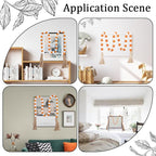 CREATCABIN 42 Inch Wood Bead Garland Decor Rustic Country Farmhouse Boho Home Orange White Wooden Beads Tassel Wall Hanging Ornaments for Coffee Table Wall Shelf Tray Vase Living Room Bedroom