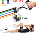 Resistance Bands Set, Himaly Exercise Bands Strength Training Fitness Bands Workout Elastic Bands with Legs Ankle Straps, Door Anchor, Handles & Carry Bag for Home Outdoor Workouts