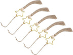 Versatile Wood Bead Jute Rope Tassel Elegant Hanging Ornament for Warm Ambiance Decoration 5pcs
