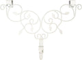 [Front Door WREATH HANGER] - Ivy Design | ADJUSTABLE Hook Length for Tall and Small Doors | PADDING to Prevent Damage like Scratch and Dents | Heavy Duty Cast Iron Metal Hangar - (White)
