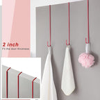 Hotop 15 Inch 4 Pcs Wreath Hangers for Front Door Steel Metal Wreath Doors Hanger Over The Door Hanger Hook Indoor or Outdoor for Christmas Halloween Front Decorations Welcome Sign(Red)