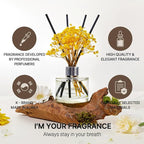 COCODOR Flower Reed Diffuser Set / 6.7oz / La Tulip Garden/Scent Diffuser with Sticks Home Fragrance Reed Diffuser for Bathroom Shelf Decor for Women