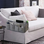Armchair Caddy, Sofa Armrest Organizer with 14 Pockets, Waterproof Non Slip Recliner Remote Control Holder, Couch Chair Arm Storage for TV Remotes, Phone, iPad, Magazine, Books