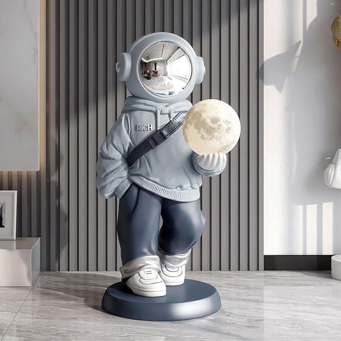 Astronaut Statue, Astronaut Sculpture, Home Decor Sculpture, Cool electroplated mask Decoration, Large Astronaut Ornament
