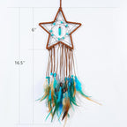 MEXIDAWN 3 Pack DIY Feather Dream Catcher Kits Turquoise Wall Hanging Boho Decor Handmade Dream Catcher for Adults