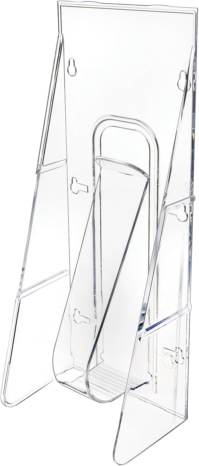 Deflecto Stand Tall Stand-Tall Wall Leaflet Holder, Wall Mount Display, Break-Resistant Pocket, Clear, 4-9/16"W x 11-3/4"H x 2-3/4"D (55601)