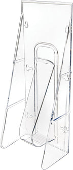 Deflecto Stand Tall Stand-Tall Wall Leaflet Holder, Wall Mount Display, Break-Resistant Pocket, Clear, 4-9/16"W x 11-3/4"H x 2-3/4"D (55601)