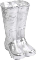 Umbrella Stand Creative Rain Boots Shape Umbrella Holder Flower Arrangement Umbrella Stand Fashion Resin Umbrella Storage Bucket Decoration Shelf Bucket(Silver)