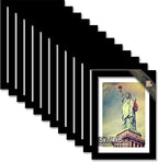 100% Solid Wood 5x7 Picture Frame Set of 12, Black Frame Display Photo 4x6 with Mat or 5 x 7 without Mat, 5by7 HQ Matte Black Frame for Wall - 12 Pack/Black/5"x7"