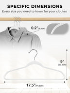 SMARTOR 100 Pack Non-Velvet Plastic Hangers for Clothes - Heavy Duty Coat Hanger - Space-Saving Clothes Hanger with Chrome Swivel Hook, Durable Non-Flocked - White