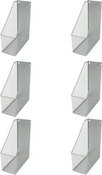 YBM HOME Mesh Steel Deluxe Magazine Rack, Extra Wide, Magazine File Holder 2258-6 (6, Silver)