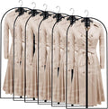 Clear Garment Bags for Hanging Clothes Travel (24'' x 54'' Set of 6) Clothes Storage Bags Closet Cover for Open Closet with Zipper for Suit, Sweaters Travel Laundry Wardrobe Closet Garment Dust Cover