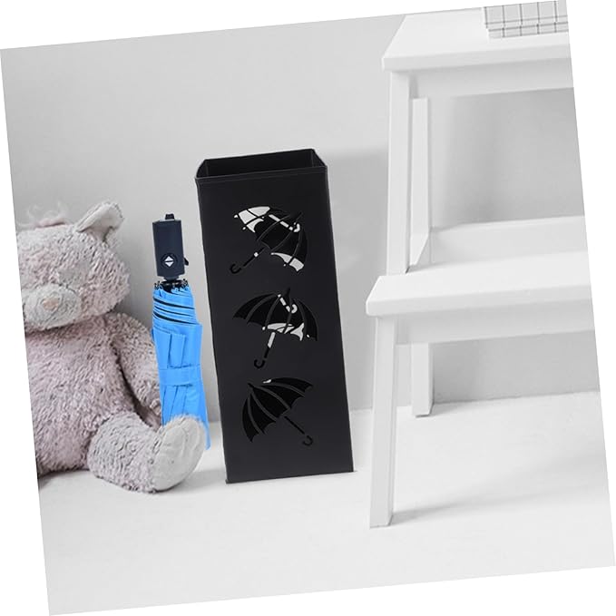 PRETYZOOM Hollow Bucket Umbrella Holder for Entryway Metal Umbrella Storage Stand Home Supplies