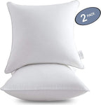 Leeden 16 x 16 Pillow Inserts (Set of 2) -Throw Pillow Inserts with 100% Cotton Cover - 16 Inch Square Decorative Pillows for Sofa, Couch, Bed and Home Decor