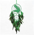 Handmade Dream Catcher, Animal Design Feather Dream Catchers Wall Decoration, Art Craft Feather Wall Decor for Home, Gift for Girls Kids Women (Green)