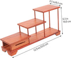 LIFKOME Tiered Wooden Display Riser Stand Pedestal for Home Decor Statues Holder