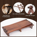 Accordion Wall Hanger with 20 Hooks, Expandable Wall Hat Display Rack, Wooden Wall Hook for Coat, Hats, Baseball Caps, Coffee Mug, Jewelry(Brown)