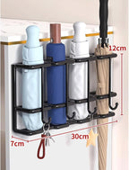 4/6 Compartment Umbrella Stand Wall Mounted Modern Metal Space Saving Umbrella Holder Rack Indoor Umbrella Organizer for Home