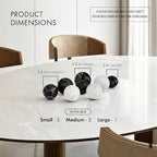 Creative Scents Black & White Small Set of 8 Marble Look Decorative Balls for Bowls – Decorative Orbs Spheres for Coffee Table Centerpiece, Dining Table, Living Room - Modern Bowl Fillers for Home