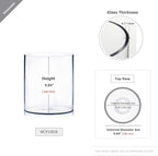 WGV Cylinder Vase, Width 10", Height 10", Clear Wide Large Diameter Flower Glassware, Floral Container, Planter Terrarium for Wedding Party Event, Home Accent Decor, 1 Piece