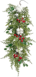 Artificial Christmas Teardrop Swag Door Swag 68cm Decorative Prop Ornament