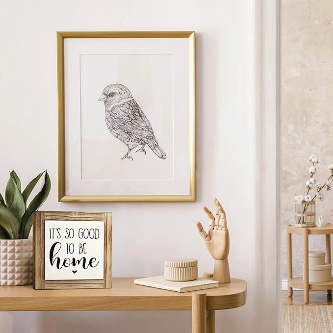 Welcome Home Decor, Front Door Decor for Shelf Counter, Decorative Wooden Box Sign, Farmhouse Homes Decors, Mom Gifts for Birthday, Mother's Day Gift, It‘s So Good to Be Home Sign, 5.9×5.9 inchess