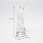 Christmas Angel Snow Globe Water Spinner LED Light Battery Operated Glitter Angel Figurine 12.8” Tabletop Christmas Decoration Holiday Home Décor by Moments in Time