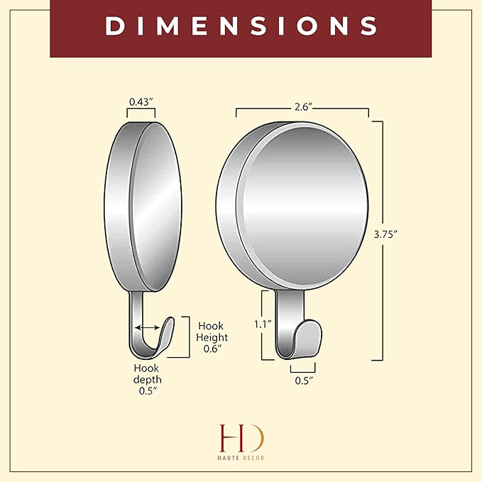 Haute Decor Attract Magnetic Hanger 10 lb Capacity 1-Pack (Champagne)