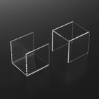Sezanrpt Square Acrylic Shelf Risers 3pcs, Acrylic Dessert Table Display Set, Clear Acrylic Showcase Collectibles Display Shelf for Funko Pop, Cupcake, Toys, Watches, Table Decorations - 4''x5''x6''