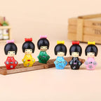 IMIKEYA 12Pcs Japanese Kimono Dolls Resin Miniature Kimono Ornament Figurines - Asian Geisha Decor for Home Table Party Favor Fairy Garden Decoration