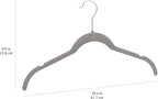 Amazon Basics Slim, Velvet, Non-Slip Shirt Clothes Hangers, Gray/Silver - Pack of 50